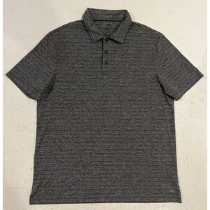 Champion Duo Dry Mens L Striped Golf Polo Shirt Performance Short Sleeve